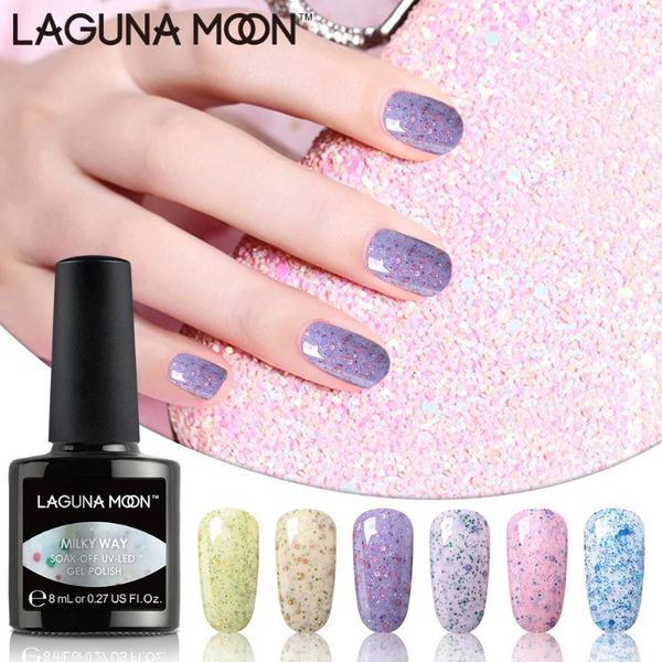 Nagelgel Lagunamoon 8ml Käse Süßigkeit Sandy Schimmer UV Polnische Kunstfarbe LED LAME DIY EMAMEL SACHEN