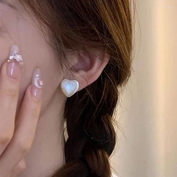 Ohrstecker verhindern Allergie Fritillaria LIEBE Herz für Frauen koreanischen trendigen eleganten geometrischen handgefertigten Partyschmuck