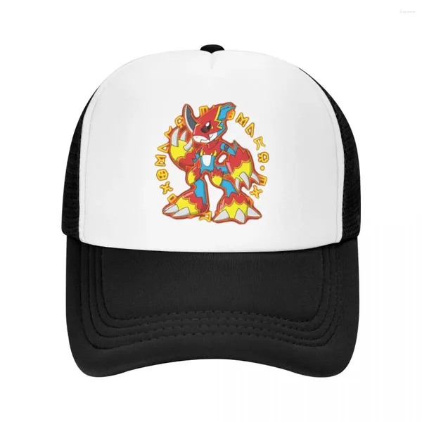 Bola bonés o fogo da coragem clássico camionista chapéus digital monstro manga malha net boné de beisebol para masculino feminino hip hop snapback