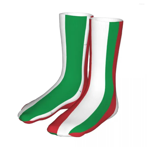 Herrensocken, fröhlich, lustig, männlich, Herren, Damen, verrückt, italienische Flagge von Italien, Italia, Grafik, Frühling, Sommer, Herbst, Winter