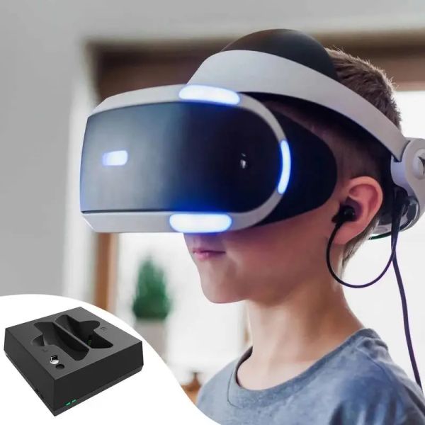 Ladegeräte VR Zubehör Für PS VR2 Move Ladegerät Dual Lade Dock Motion Controller Ladegerät Für PlayStation2 Move Spiel Zubehör