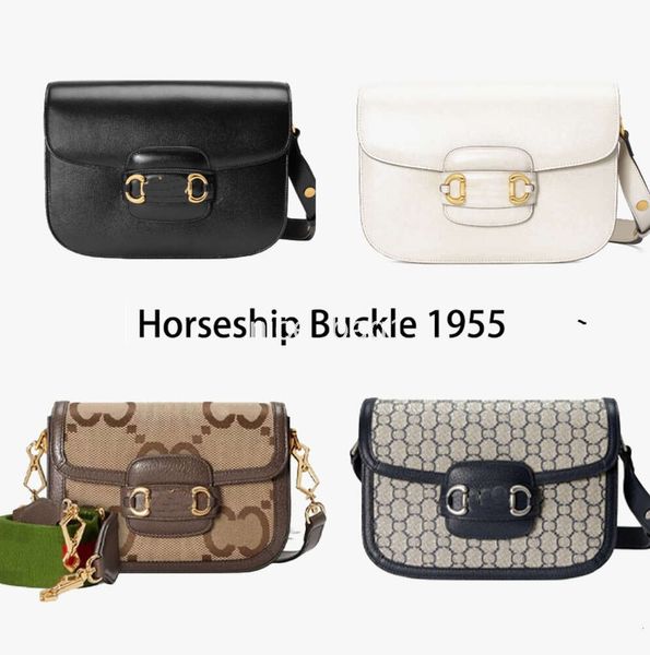 Designer saco selas saco clássico horsebit 1955 qualidade bolsas de luxo crossbody mulher moda marca carteira vintage senhoras marrom bolsa de couro ombro