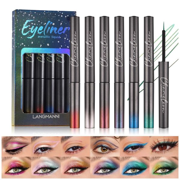 Ultrafeines Glitzer-Eyeliner-Make-up, schnell trocknend, pigmentiert, satte, lebendige Farben, Eyeliner-Kosmetik, Flower Knows Products 240220