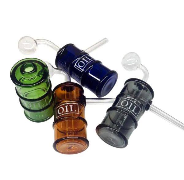 Manufacture Hookahs Mini Toro Glasbong Bohrinsel Wasserbongs Farben Bubbler mit Glasölbrenner