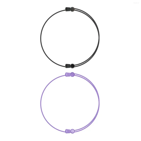 Cintos 2 pcs elástico ajustável ao ar livre prático conveniente mulheres universal colheita faixa reutilizável preto roxo para camisas m / l suéter