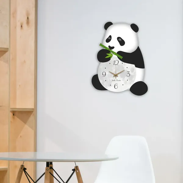 Wanduhren, Panda-Uhr, groß, Cartoon, schön, leise, leise, dekorativ für das Büro