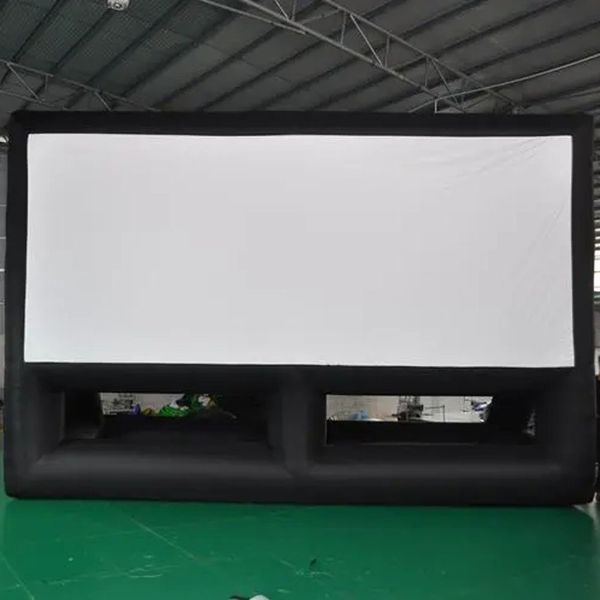 wholesale Dimensioni personalizzate 16:9 10mLx8mH (33x26ft) schermo gonfiabile pieghevole per proiezione di film all'aperto con supporto per teatro Drive-In