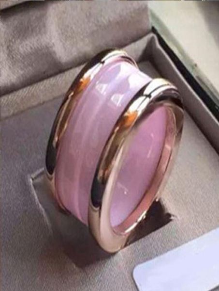 Koreanischer Keramikring für Mann und Frau, rosa, hochwertiger Luxus-Schmuck, Designer-Edelstahl, 2020, neues Geschenk, Paarring, ganzes pe4398079