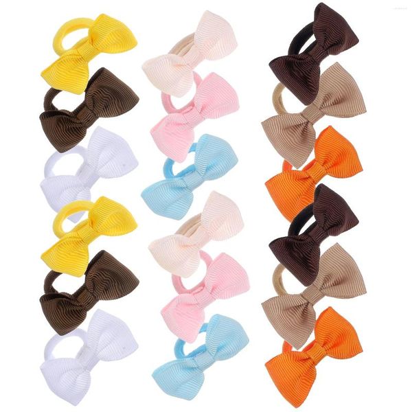 Bandanas 18 adet keten yay kafa bandı saç bağları çocuklar için yaylar şeritler tutucular kalın polyester