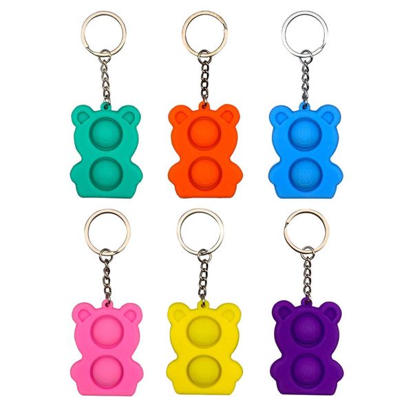 Giocattolo di decompressione Per bambini Adt Semplice irritabile Mini Kawaii Orso portatile Portachiavi Gioco Regalo Consegna di goccia Giocattoli Regali Novità Gag Dhfbk