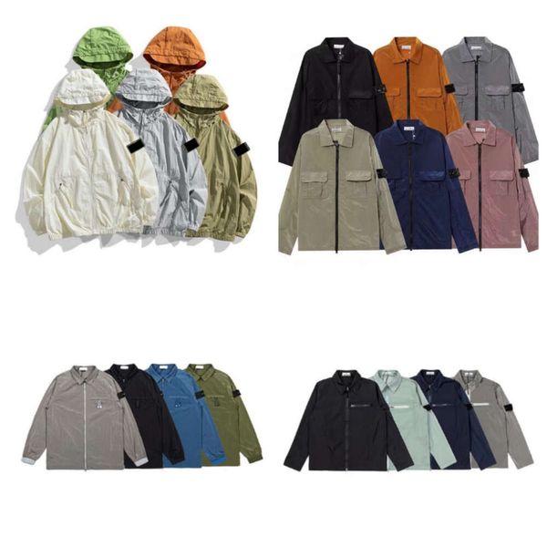 Stones Island Veste Stones Island Herren-Jacke, luxuriöse italienische Marke, Frühling/Sommer, leichter, langärmliger Trenchcoat, Designer-Jacke, Stone-Jacke, Cp-Jacke, EN94