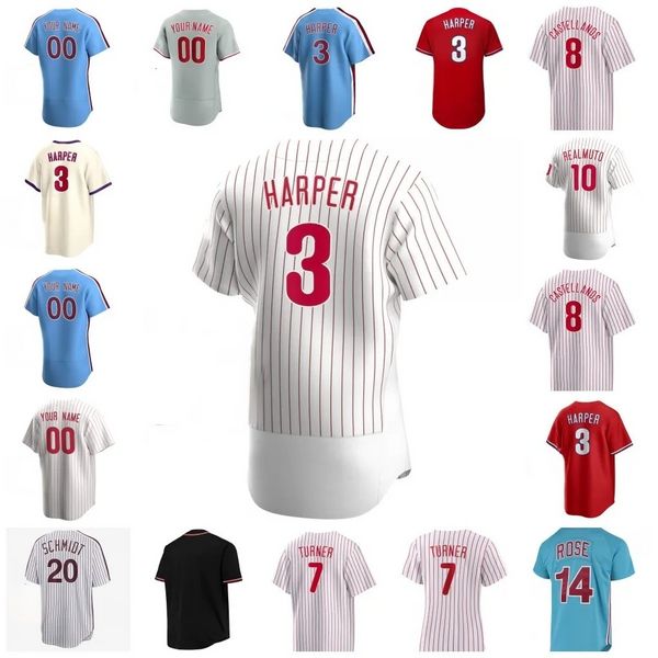 Harper Jersey Kyle Schwarber Trea Turner J. T. Realmuto Alec Bohm Bryson Stott Rhys Hoskins Aaron Nola Brandon Marsh Zack Wheeler Mike Mike Schmidt Baseball Jer 927