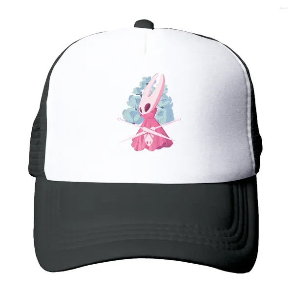 Cappellini da baseball Cappelli da camionista rosa Hollow Knight Berretto da baseball in rete a rete Silksong per uomo Donna Kpop Snapback Streetwear