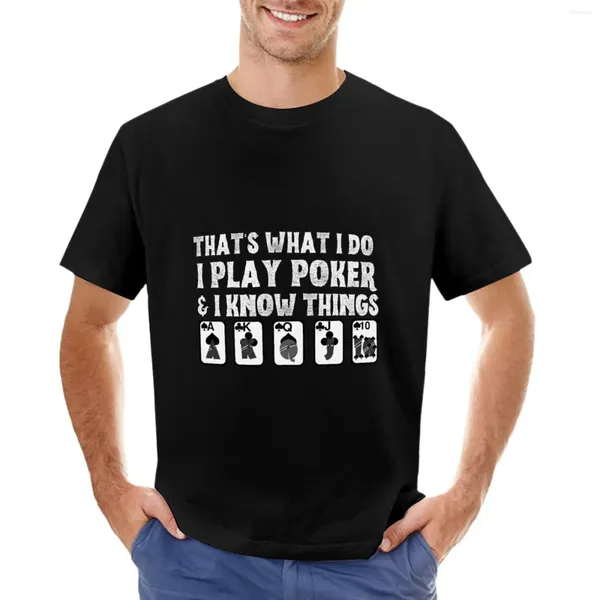 Tanne da uomo Gioco a poker e so cose |Maglietta maglietta anime a manica corta t-shirt per uomini