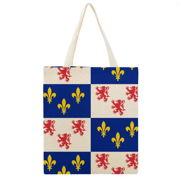 Sacos de compras Grande Martin Canvas Bandeira de Picardie Engraçado Totes de Alta Qualidade Saco Sarcástico Mochila