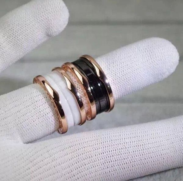 Schmuckdesigner 2019 neuer Ring Mann Frau Roségold Schwarz-Weiß-Linie Keramikring Paarschmuck Luxus Edelstahl Punk st1710416