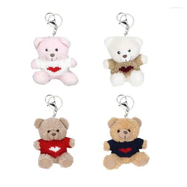 Chaveiros amor camisola urso telefone anti-perdido cordão na moda casal pingente chaveiro simples acessório portátil