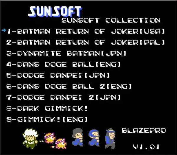 Cases SUNSOFT Collection 18-in-1-Spielkassette für NES/FC-Konsole
