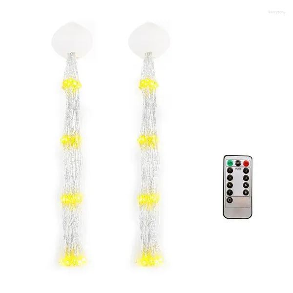 Cordas lâmpada de fogos de artifício com controle remoto ao ar livre grama globo flash string luzes de fadas led para jardim gramado luz do feriado