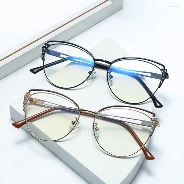 Sonnenbrille Blue Ray Blocking Anti-Blaulicht-Brille Vintage Augenschutz Metall Quadratische Brille Ultraleichte Computerbrille Büro