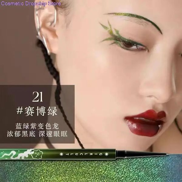 Girlcult Magic Core Eyeliner Gel Pen Flowing Firefly Causing Grass Green 5 colori Cyber Blue Rosa Marrone Trucco di bellezza 240220
