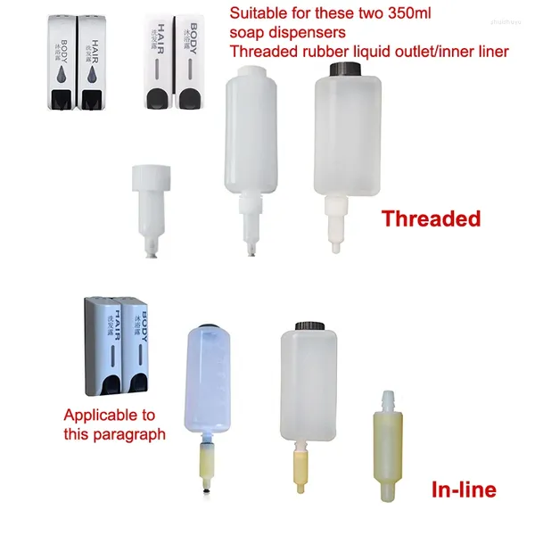 Badzubehör-Set, 1 Stück, schwarzer Seifenspenderkopf, Flüssigkeitsschlauch-Set, Pumpe für Küchenspüle, Badezimmer-Zubehör