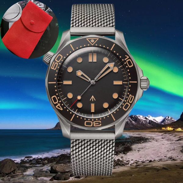 Дизайнерские спортивные часы Мужские часы мм Автоматический механизм Светящееся сапфировое стекло Водонепроницаемые часы Sea m Montre De Luxe AAA Высокое качество с сумкой