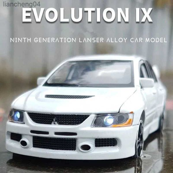 Modellini di auto 1 32 Mitsubishi Lancer Evolution IX 9 Modello di auto in lega Diecast Simulazione Veicoli giocattolo in metallo Collezione di modelli di auto Regalo per bambini