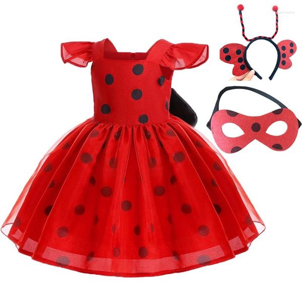 Abiti da ragazza Halloween Cosplay Ragazze vestono tondo con fiocco Decorazione in rete Principessa per 1-6 anni Festa di compleanno per bambini