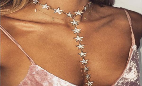 Estrela gargantilha feminina de metal gargantilha colar de declaração 2017 luxo maxi colar feminino collier femme moda jóias8790366