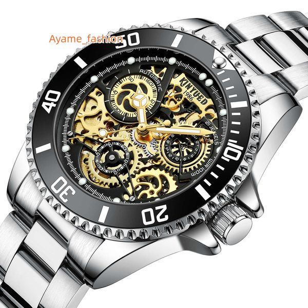 Heißer Verkauf Edelstahl Armbanduhr Luxus Frau Männer Uhren Rose Gold mechanische Uhr