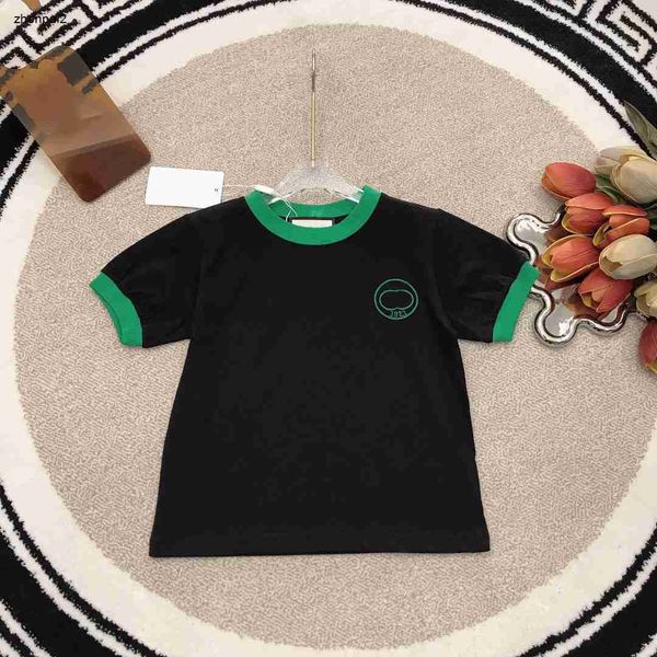 Luxus Baby T-Shirts bestickte kreisförmige Logo-Kind Kurzarm Top-Size 100-150 cm Designer Kinder Kleidung Baumwolle Jungen Tees 24 Feb220