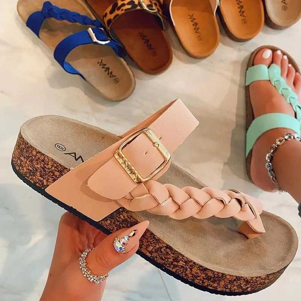 Hausschuhe Damen Plateausandalen 2017 Sommer Neue Devisenhandel Große Sandalen Damenschuh Trend Einfarbig Flache Unterseite Slide J240224