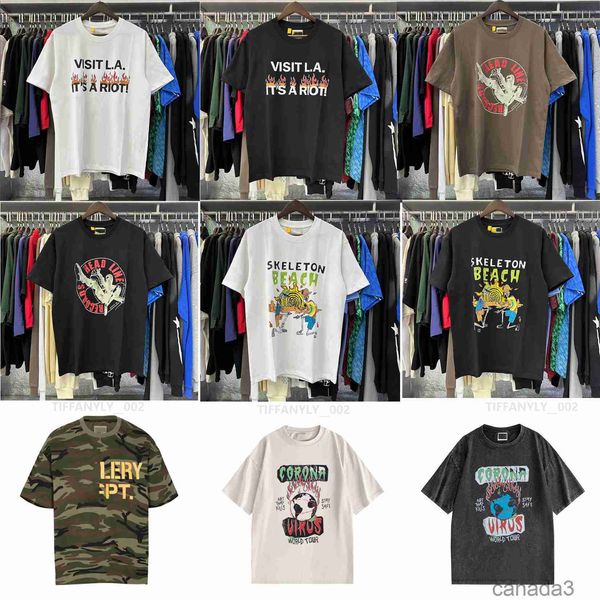 Galerias de designers Mens Camiseta Depts Womens Camisetas Camisetas Pintadas à Mão Ins Splash Letter Redondo Pescoço Camisetas Roupas Over Size Eur S-XL 7X1J 7X1J LQBN HTGV