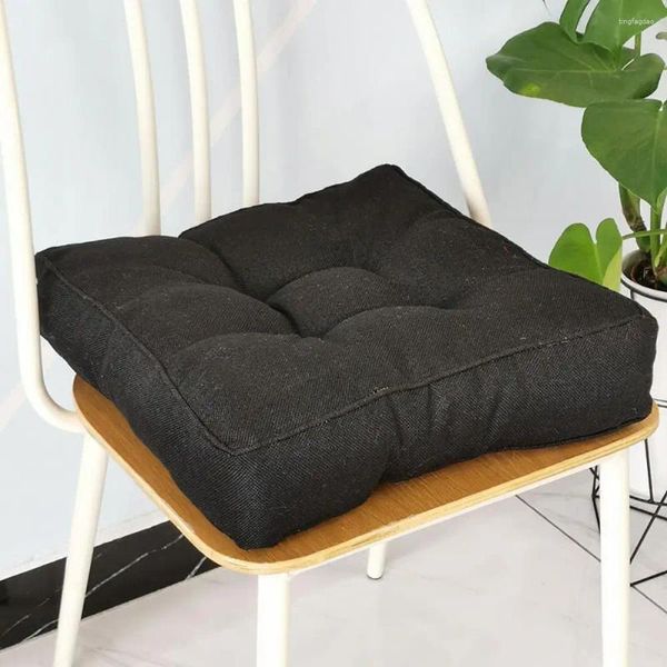 Cuscino per ufficio Decor sedile quadrato in lino di cotone traspirante con imbottitura ad alta elasticità per il pavimento del divano della sedia di casa