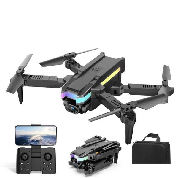 Inteligente Uav A3 Mini 4K Hd Câmera Dupla 2.4G 4Ch Dobrável Rc Helicóptero Fpv Wifi P OgrafiaQuadcopter Presente Para Adt Obstacle Evitar Dhsjc