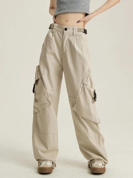 Pantaloni da donna Big Pocket Cargo Donna Baggy Y2k Fashion Street Coreano Streetwear Designer Pantaloni larghi originali da escursionismo a gamba larga