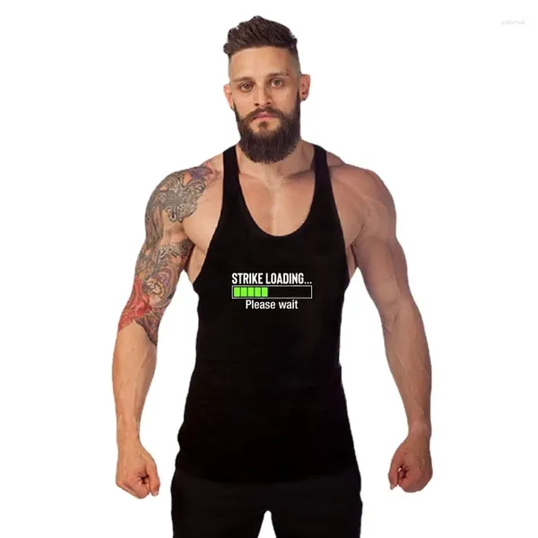 Herren-Tanktops Strike Loading Lustiges Bowling-Top für Männer, Jungen, tailliert, England-Stil, Fitnessstudio, T-Shirt, Baumwolle, C