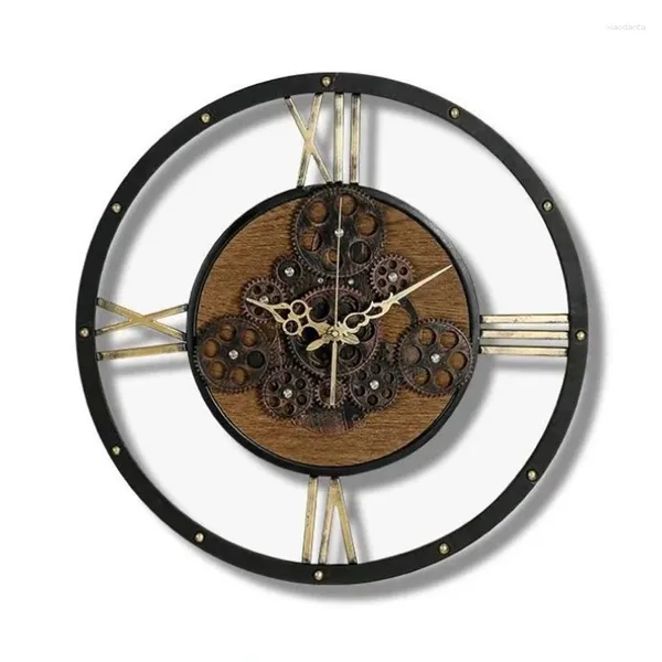 Orologi da parete Orologio a ingranaggi grande Orologio retrò silenzioso in stile industriale Arte Decorazioni per la casa Orologio creativo Decorazioni per soggiorno Regalo