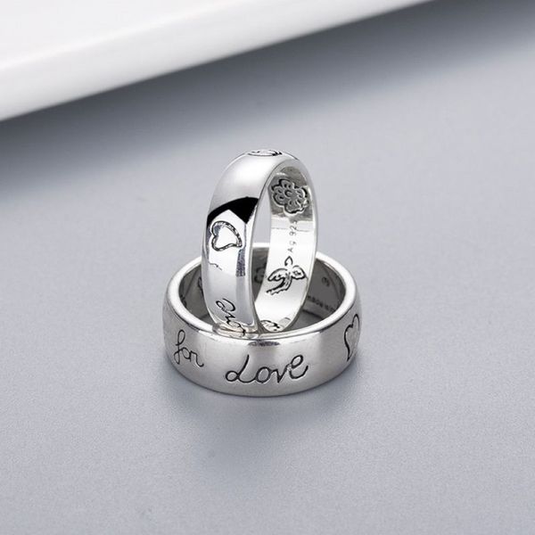 Frauen-Mädchen-Blumen-Vogel-Muster-Ring mit Stempel Blind für Liebesbrief-Ring-Geschenk für Liebespaar-Qualitäts-Schmucksachen 245V