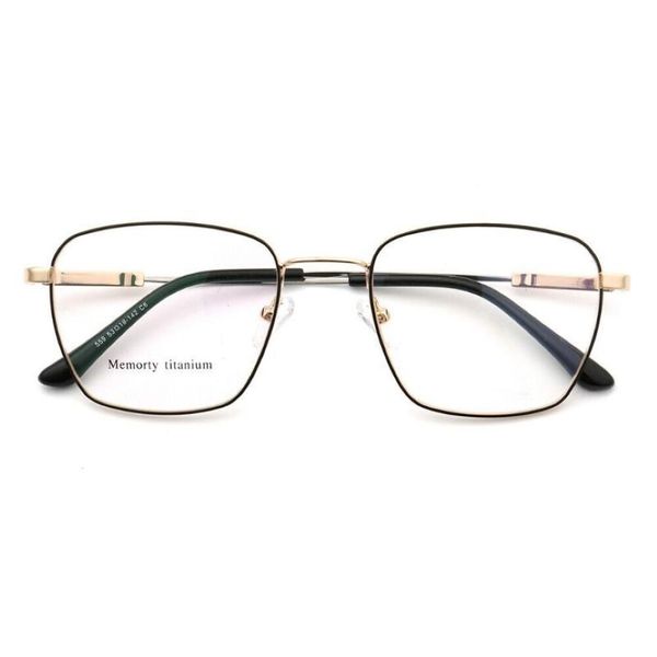 Moda óculos de sol quadros feminino óculos quadrados para homem óculos de metal aro completo rx memória leve eyflexível eyewear245d