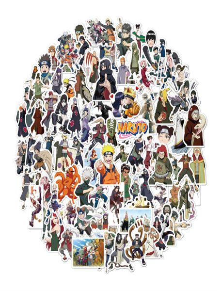 100PCS Adesivi Anime sasigi cool Cartoon ninja Decalcomanie in vinile impermeabili per bottiglie d'acqua portatili4071791