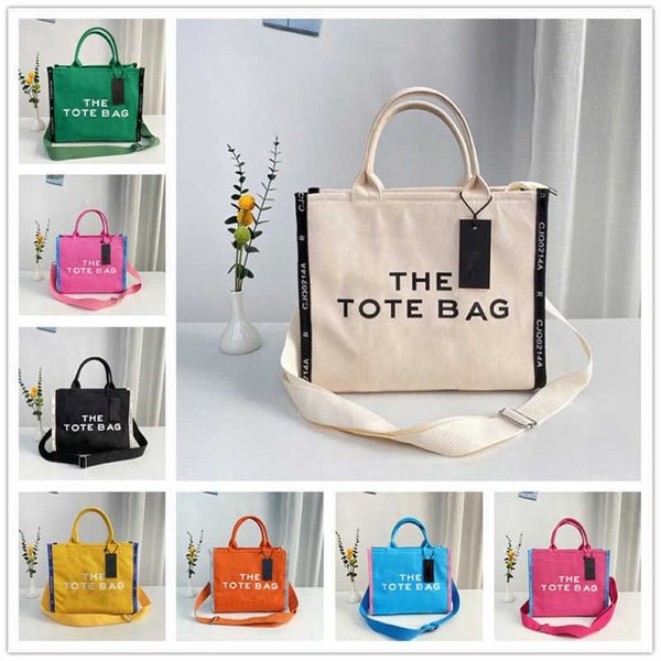 Marc tote çanta tuval tasarımcı çanta büyük kapasiteli omuz kadın alışveriş tote çanta messenger mektupları baskı 220830 1106244p