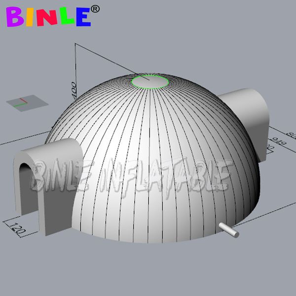 Tendas de cúpula infláveis de esfera gigante de pano oxford de 10m com luzes led, grande tenda de festa iglu para eventos