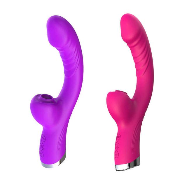 Vibradores High End 10 Frequência Forte Vibração Vibrador de Sucção com Simulação de Cabeça Dupla para Masturbação Feminina Flerte Produtos Sexuais Adultos 240224