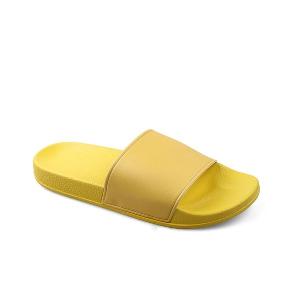 2024 moda eva chinelos de borracha cores sólidas falt verão praia sapatos banho piscina sandálias mules amarelo