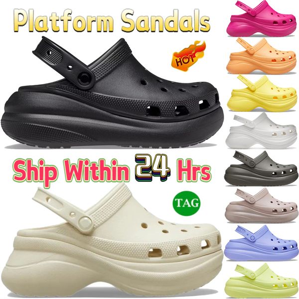 Мужские шлепанцы дизайнерские сандалии Classic Crush Clogs Bae Platform Sandal black Bone white Dusty Olive Candy Pink Red Cantaloupe женские шлепанцы мужские повседневные тапочки