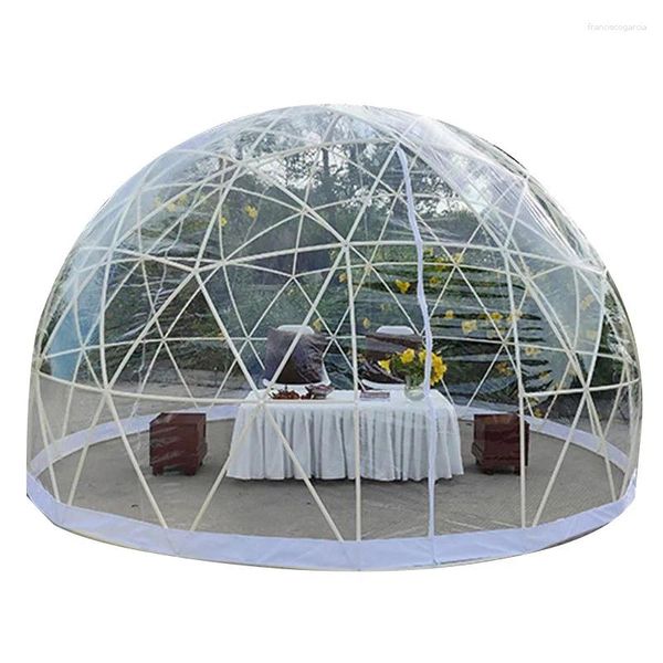 Tendas e abrigos Grande espaço à prova d'água à prova de vento Clear PVC Dome Tenda Transparente Iglu para acampamento ao ar livre relaxamento