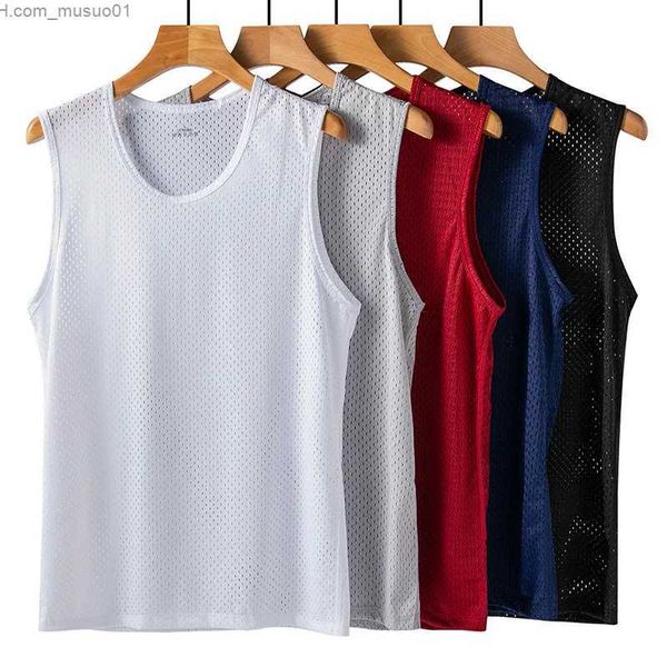 Canotte da uomo 1 pz Quick dry Intimo da uomo Senza maniche Canotta Solid Muscle Vest Canottiere O-Collo Abbigliamento da palestra T-shirt da uomo giletL2402