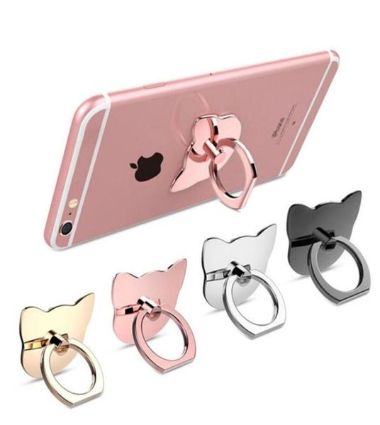 Suporte de dedo para orelha de gato 360 graus, suporte para celular, suporte de montagem para iphone, ipad, xiaomi, smart phone5959890